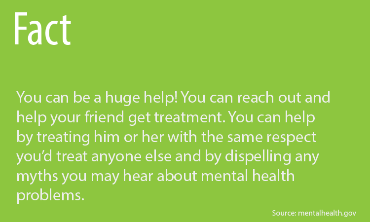 There's a lot you can do to help people with mental health problems